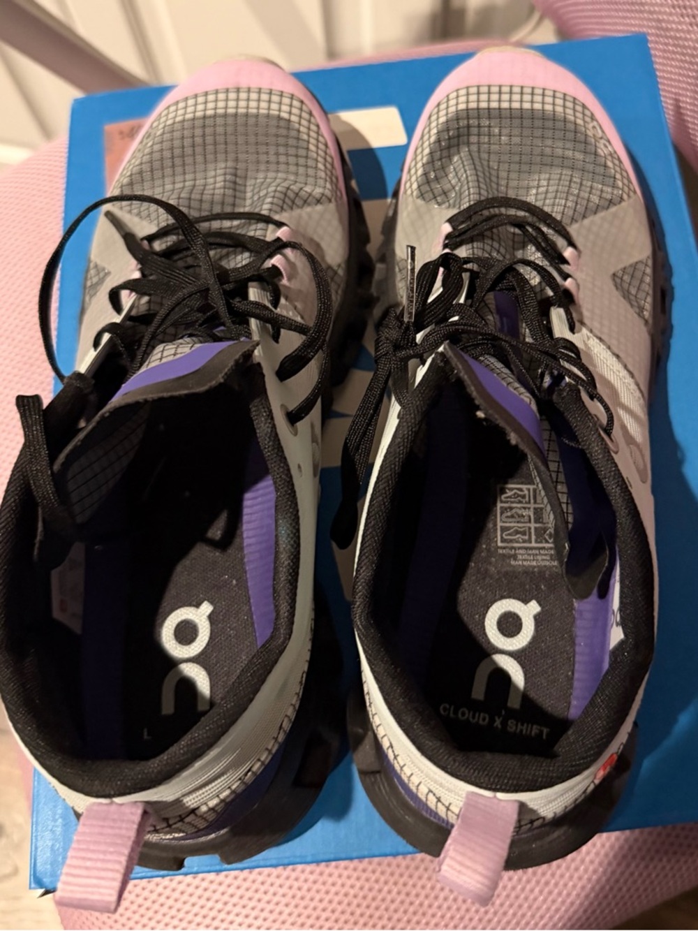 On Running Cloud X Shift Lightweight Running Shoes - Gray & Pink